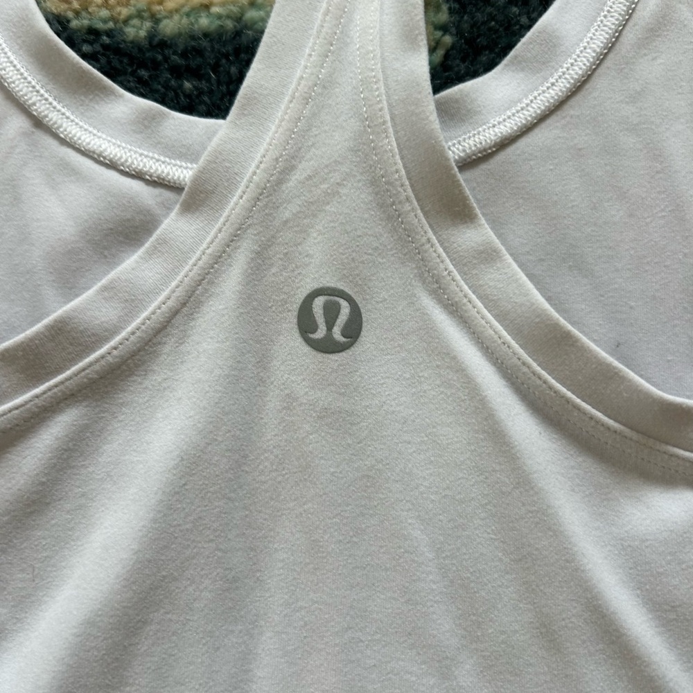 White Racerback Tank Top - Picture 3 of 3